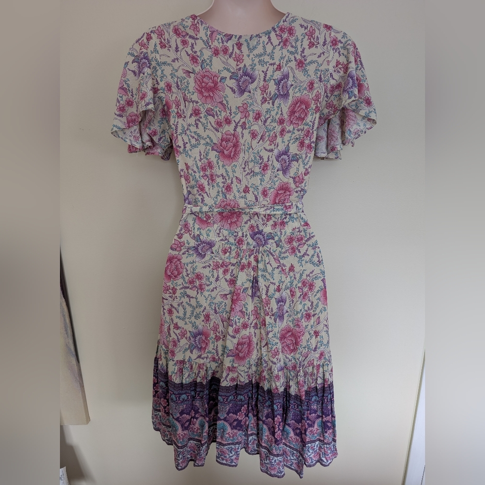 Salty Bright Boho Printed Wrap Dress 8 - Picture 11 of 16